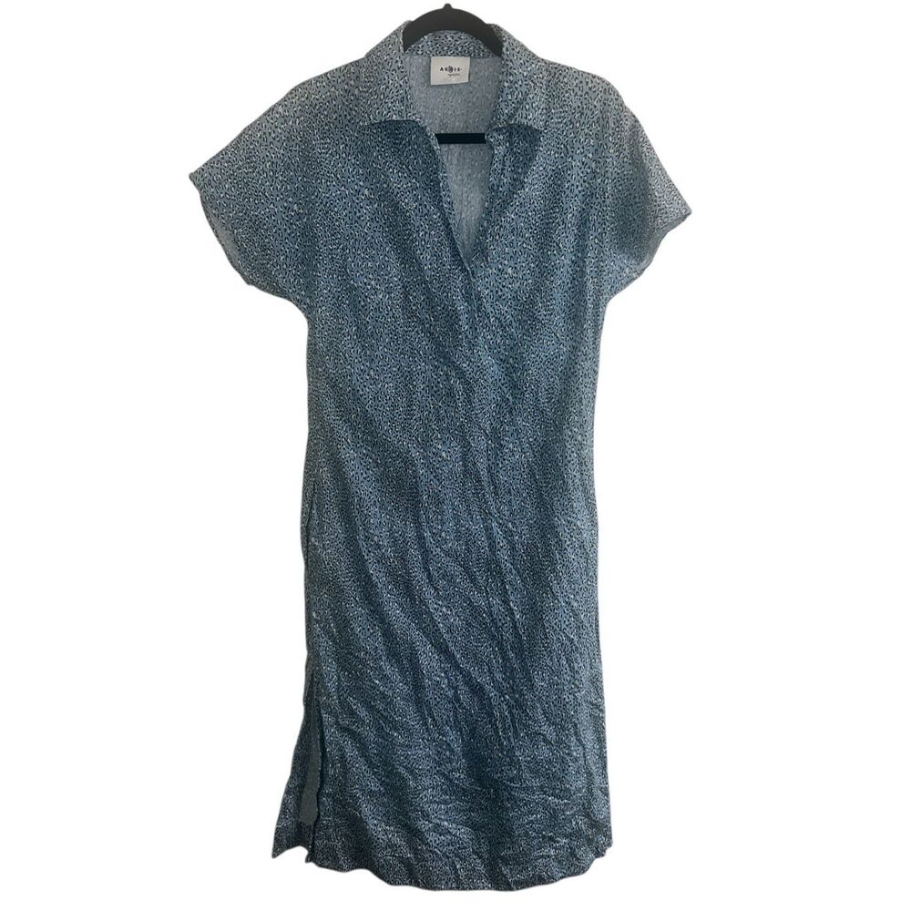 ✨Akris Punto Blue Leopard Midi Sz 6 Dress✨ - Picture 2 of 8
